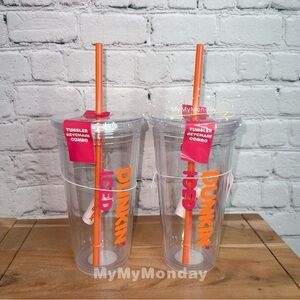 Dunkin' ICED 24oz Tumbler Keychain Combo Set Of 2 Summer 2025 Limited Edition